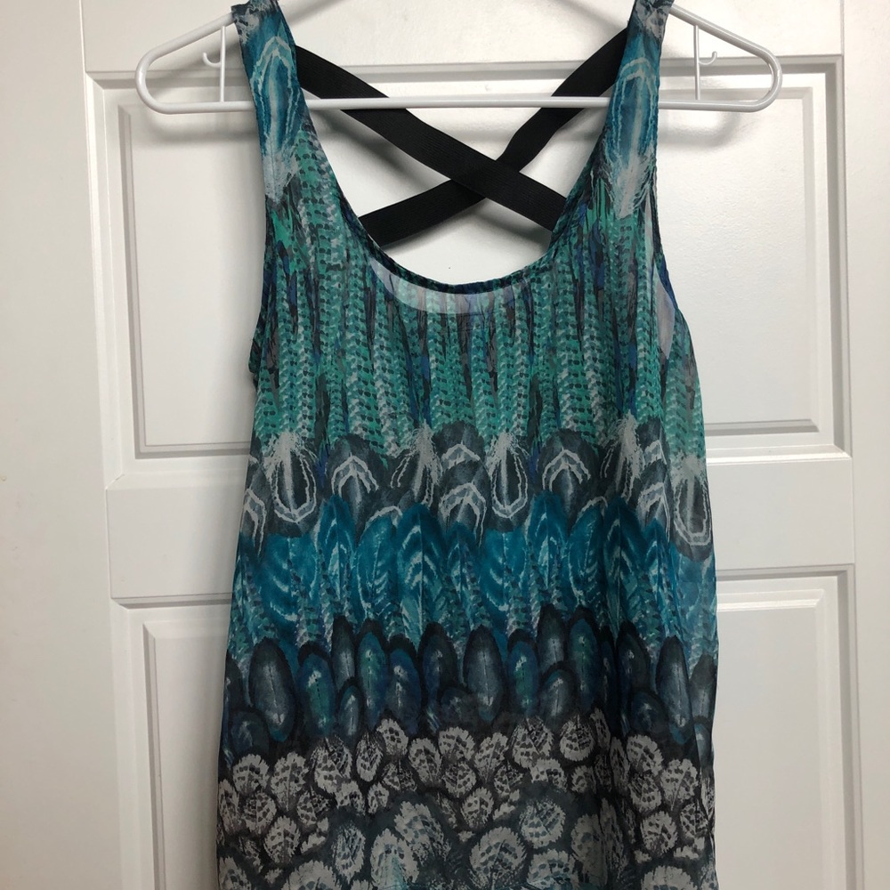 Sheer tank top blouse